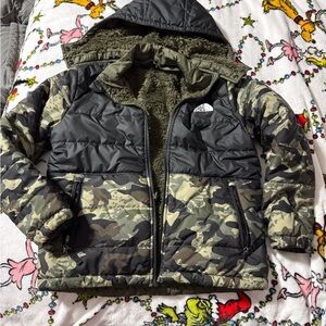 The North Face Olive and Camouflage Jacket